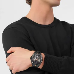 Philipp Plein Herren Uhr The $keleton 2.0 PWJFA0725 Automatik 44 mm Schwarz