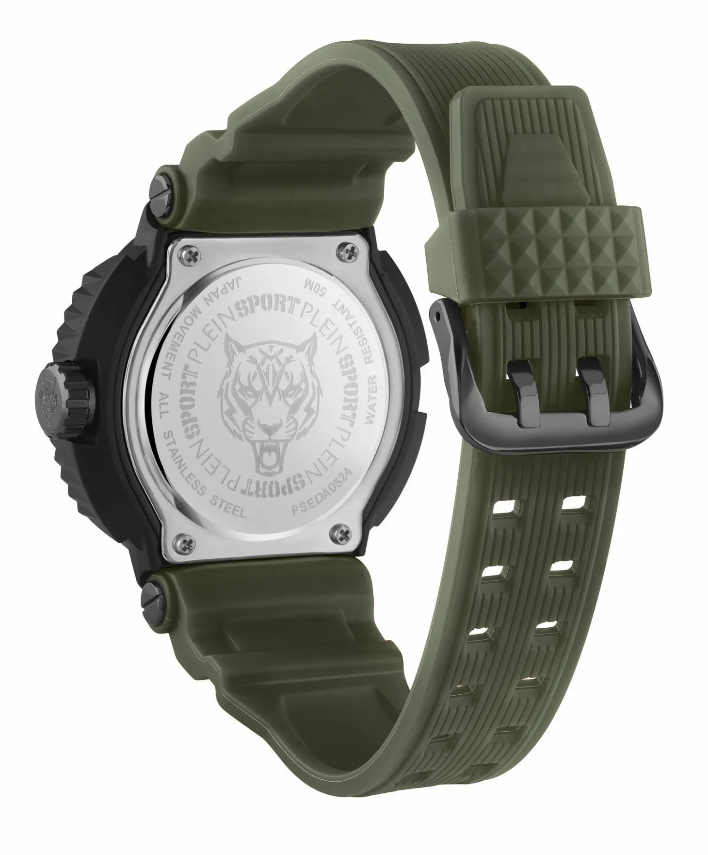 Philipp Plein Herren Uhr Tiger Power PSEDA0524 Grün/Synthetic 45 mm