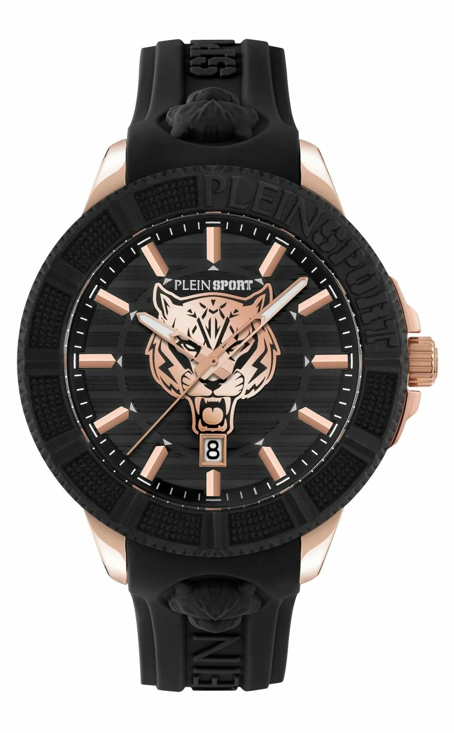 Philipp Plein Herrenuhr City Rush PSAEA0224 Silikon Schwarz Rose-Gold 45 mm