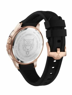 Philipp Plein Herrenuhr City Rush PSAEA0224 Silikon Schwarz Rose-Gold 45 mm