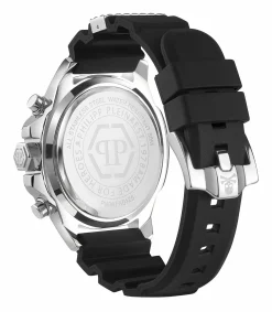 Philipp Plein Herrenuhr The $kull Chrono Schwarz/Silber PWWFA0125