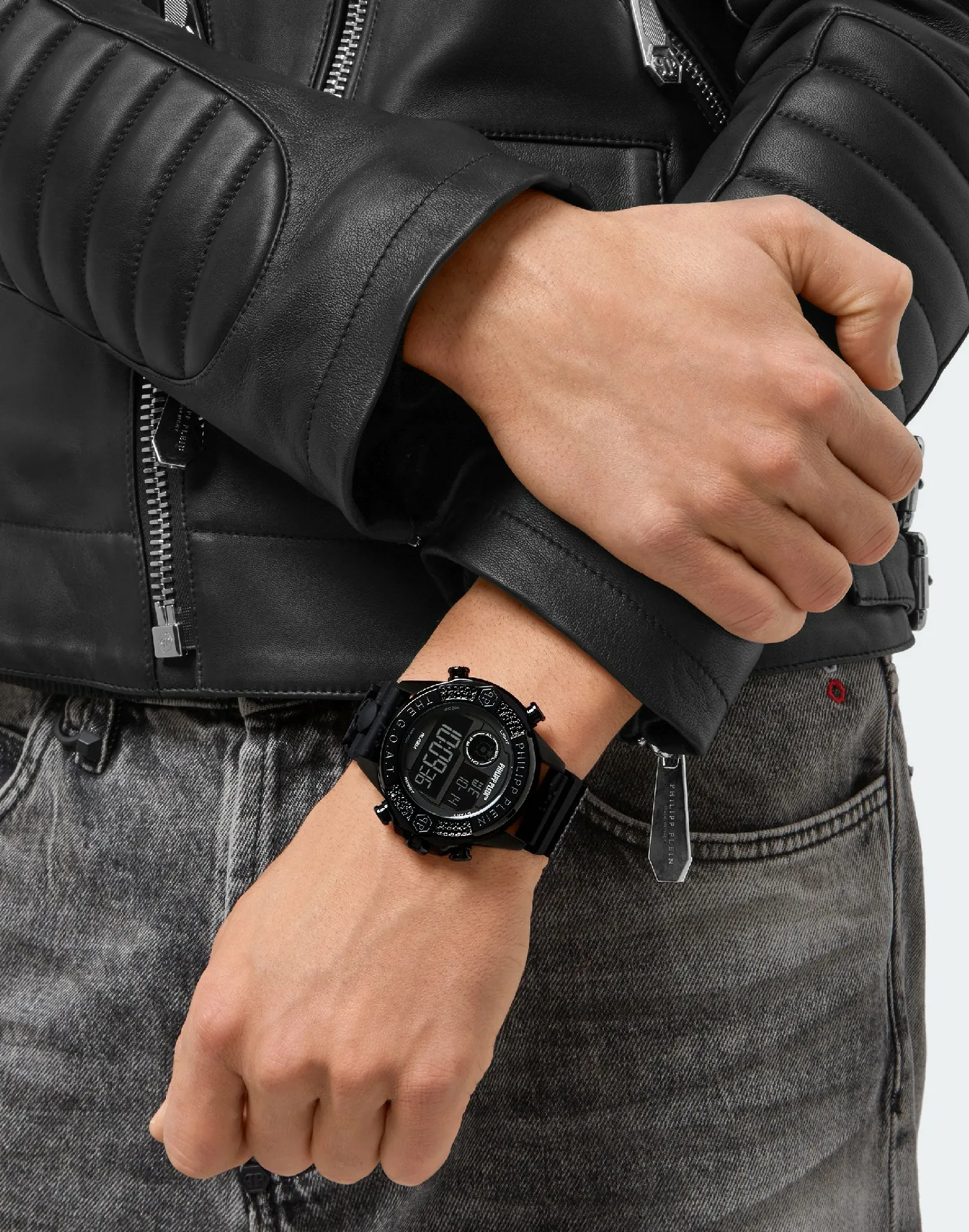 Philipp Plein Herrenuhr The G.O.A.T. Starfire Crystal Schwarz PWFAA0521