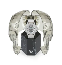 Philipp Plein Herrenuhr The $kull Titan Crystal Weiß PWAAA1521