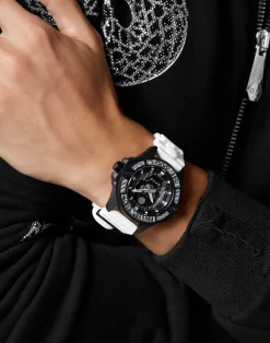 Philipp Plein Herrenuhr The $kull Carbon Fiber