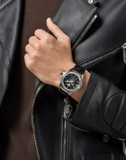 Philipp Plein Herrenuhr The $kull Titan silber PWAAA0121