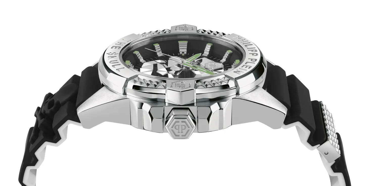 Philipp Plein Herrenuhr The $kull Titan silber PWAAA0121