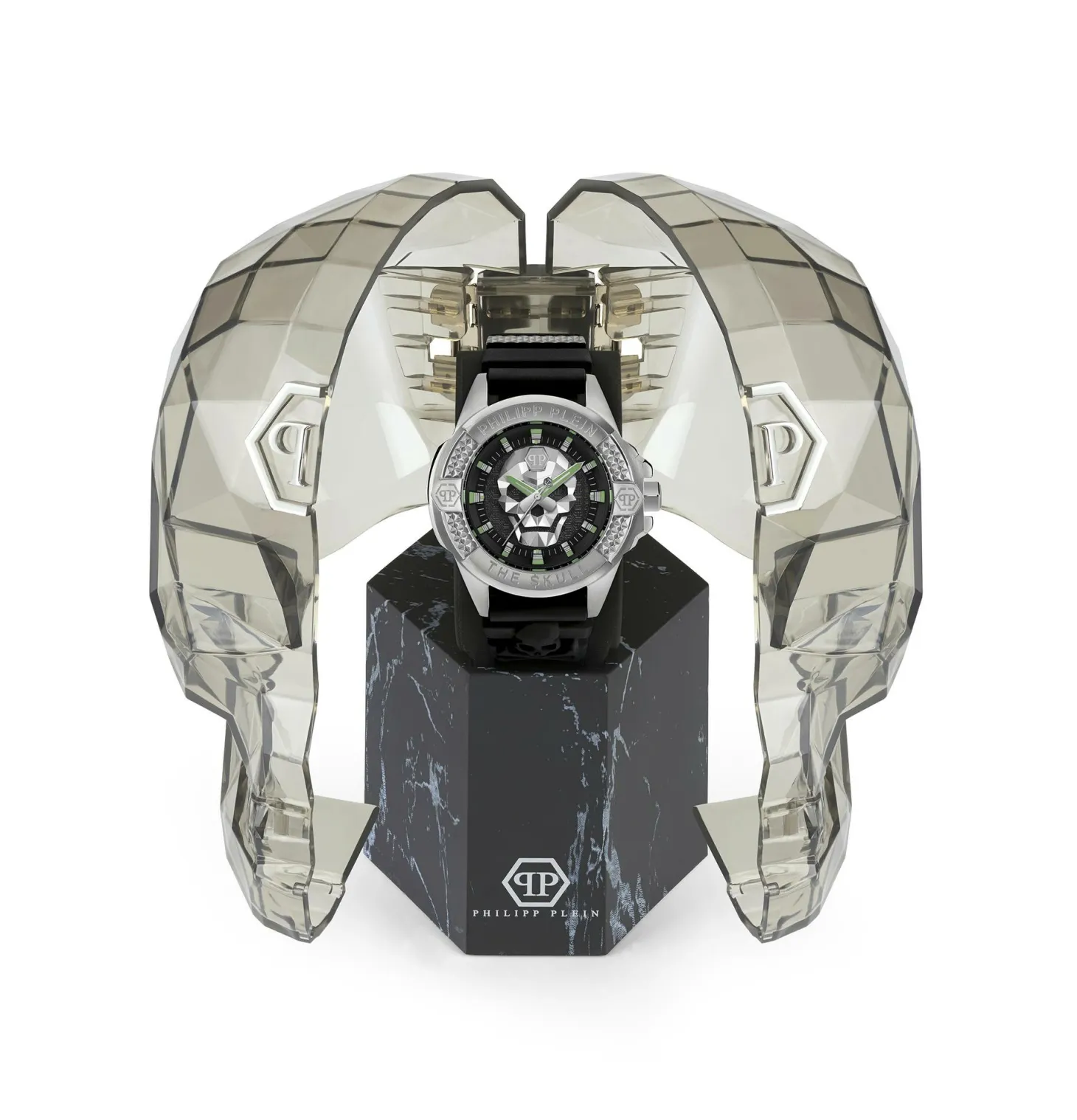 Philipp Plein Herrenuhr The $kull Titan silber PWAAA0121