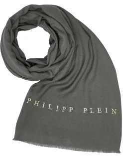 Philipp Plein Schal Halstuch Stola mit gesticktem Logo