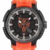 Philipp Plein Sport Unisex Uhr Tiger Power PSEDA0424 Schwarz/Orange Kunststoff 45 mm