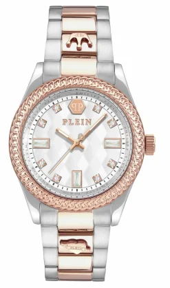 Philipp Plein Uhr Damen Queen Crystal PWCDA0724 Silber / Roségold