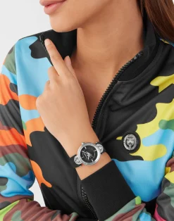 Philipp Plein Uhr Damen Supernova schwarz, silber PSLEA0124