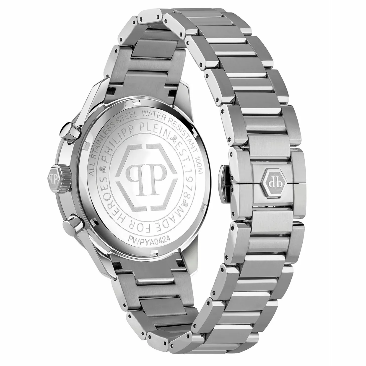 Philipp Plein Uhr Herren Chronograph Pleinmeter Silber/Schwarz PWPYA0424