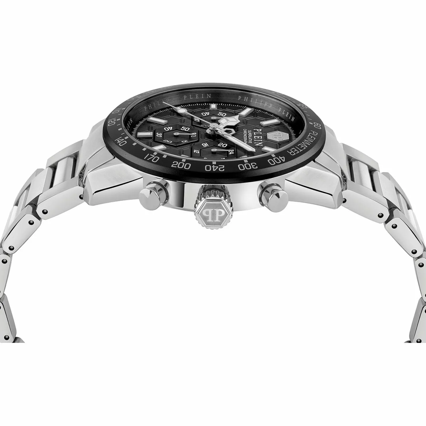 Philipp Plein Uhr Herren Chronograph Pleinmeter Silber/Schwarz PWPYA0424