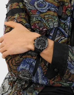 Philipp Plein Uhr Herren Pleinmeter Chronograph Schwarz PWPYA0324