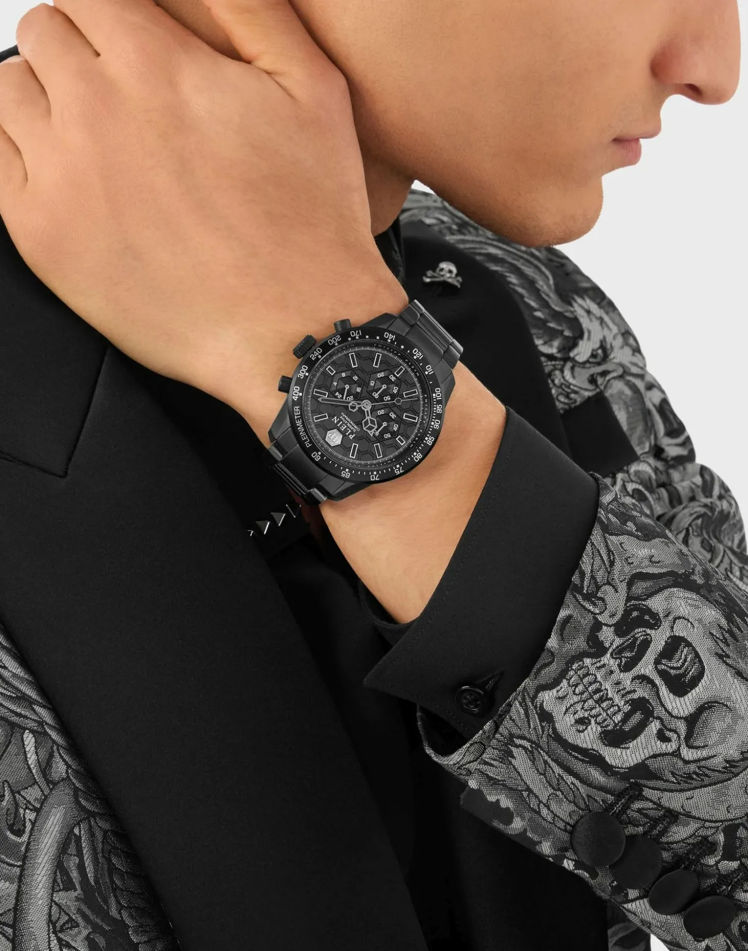 Philipp Plein Uhr Herren Chronograph Pleinmeter Schwarz PWPYA0624