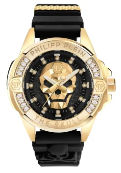 Philipp Plein Unisex Uhr The $kull Genderless Crystal Titan Gold