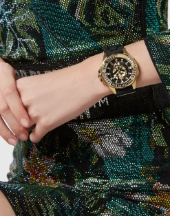 Philipp Plein Unisex Uhr The $kull Genderless Crystal Titan Gold