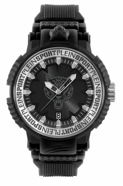 Philipp Plein Unisex Uhr Tiger Power PSEDA0124 Schwarz Kunststoff 45 mm