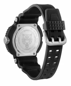 Philipp Plein Unisex Uhr Tiger Power PSEDA0124 Schwarz Kunststoff 45 mm
