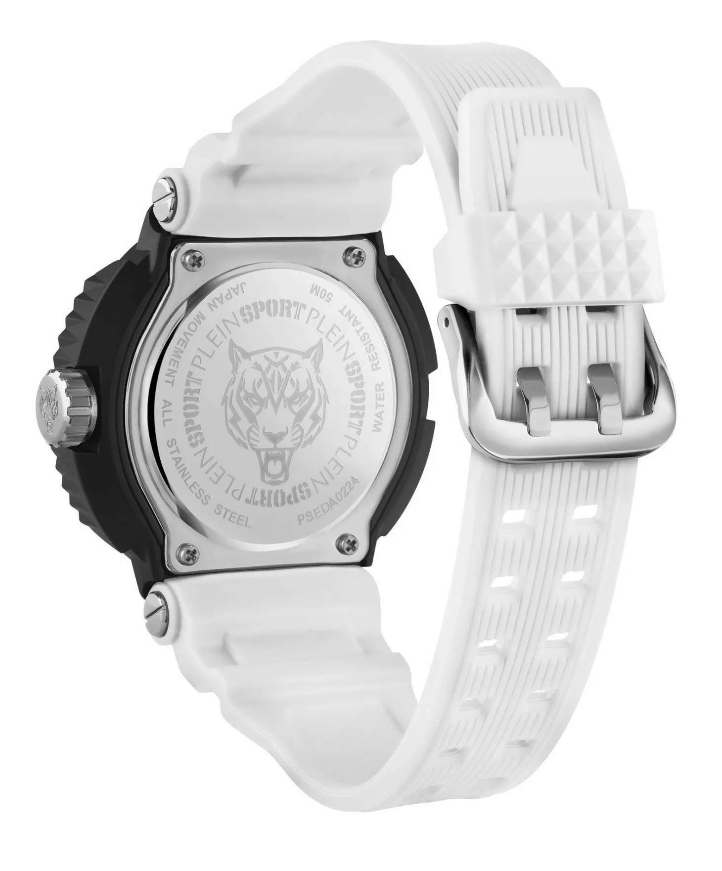 Philipp Plein Unisex Uhr Tiger Power PSEDA0224 Schwarz / Weiß Kunststoff 45 mm