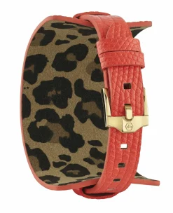 Philipp Plein Damen Armbanduhr LA JUNGLE DE PLEIN Leder PW6FA0325 Orange/Taupe