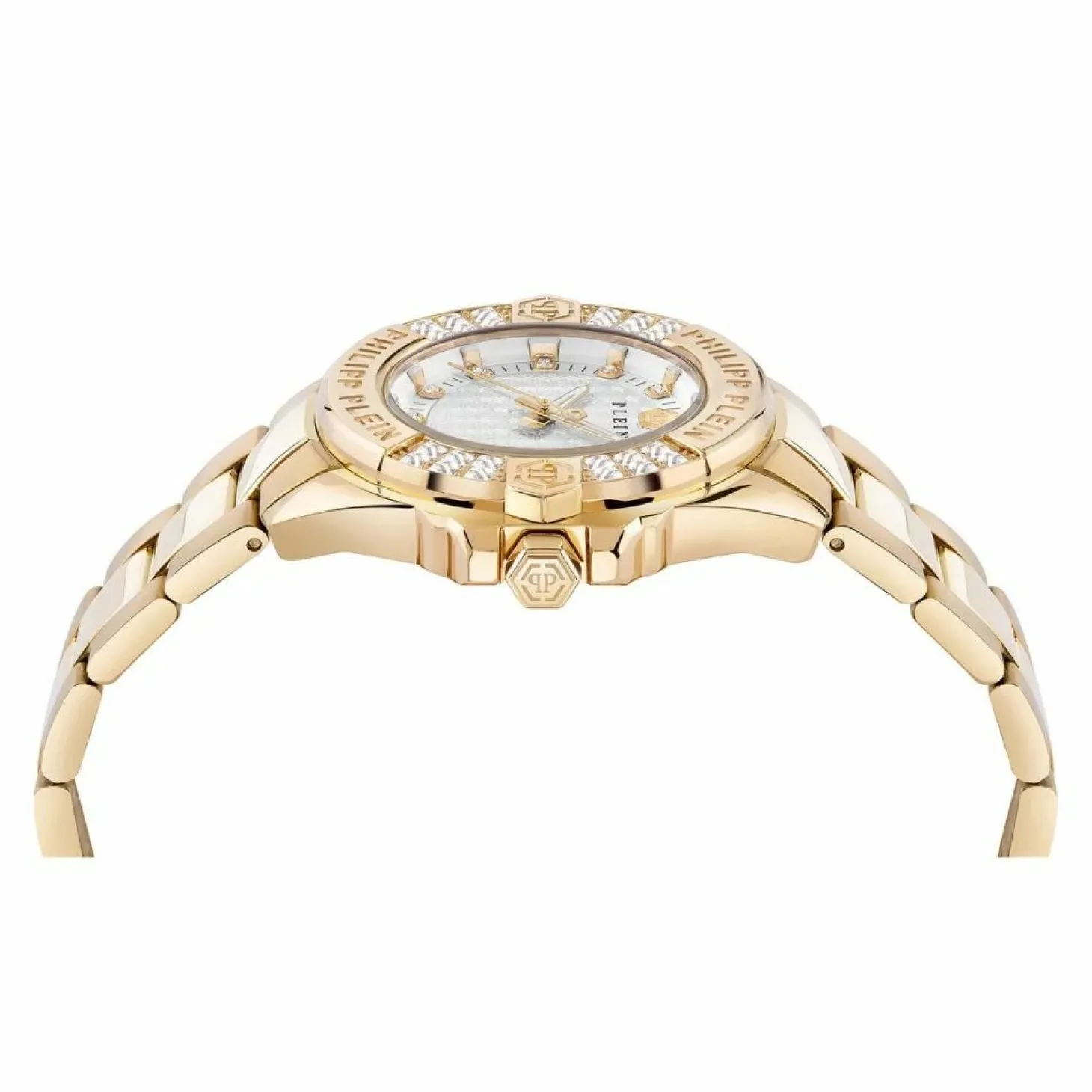 Philipp Plein Damen Armbanduhr Plein Majesty PWOFA0725 Gold/Weiß