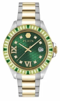 Philipp Plein Damenuhr Lady Empire PW2FA0225 Gold / Grün (Edelstahl)