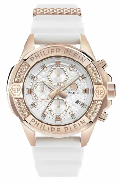 Philipp Plein Herrenuhr The $kull Chrono Schwarz/Weiß PWWFA0325