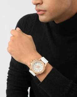 Philipp Plein Herrenuhr The $kull Chrono Schwarz/Weiß PWWFA0325