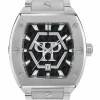 Philipp Plein Herrenuhr The Hexagon Phantom silber schwarz PWPUA0725
