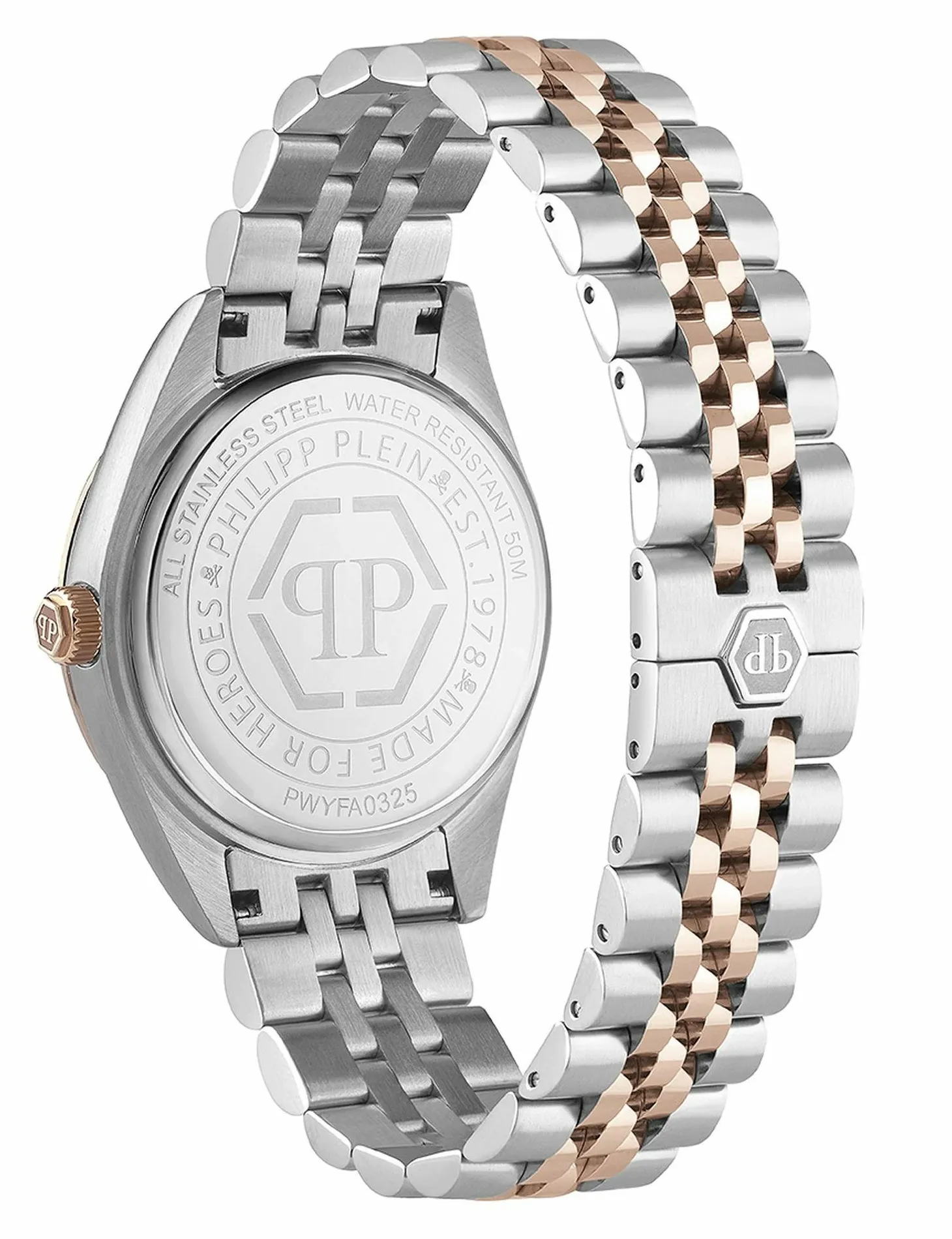 Philipp Plein Uhr Damen Date Superlative Crystal Braun/Silber PWYFA0325