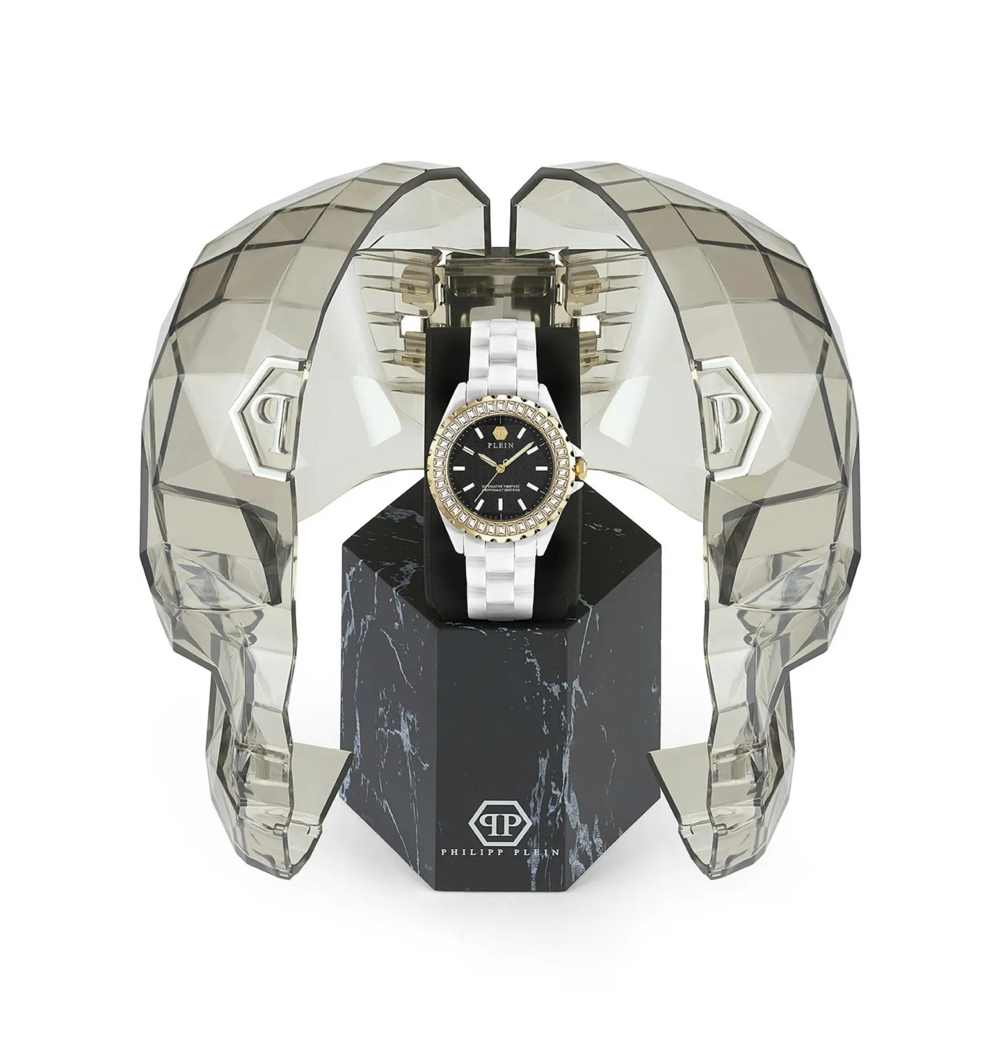 Philipp Plein Uhr Damen Heaven Weiss Keramik PWPPA0224