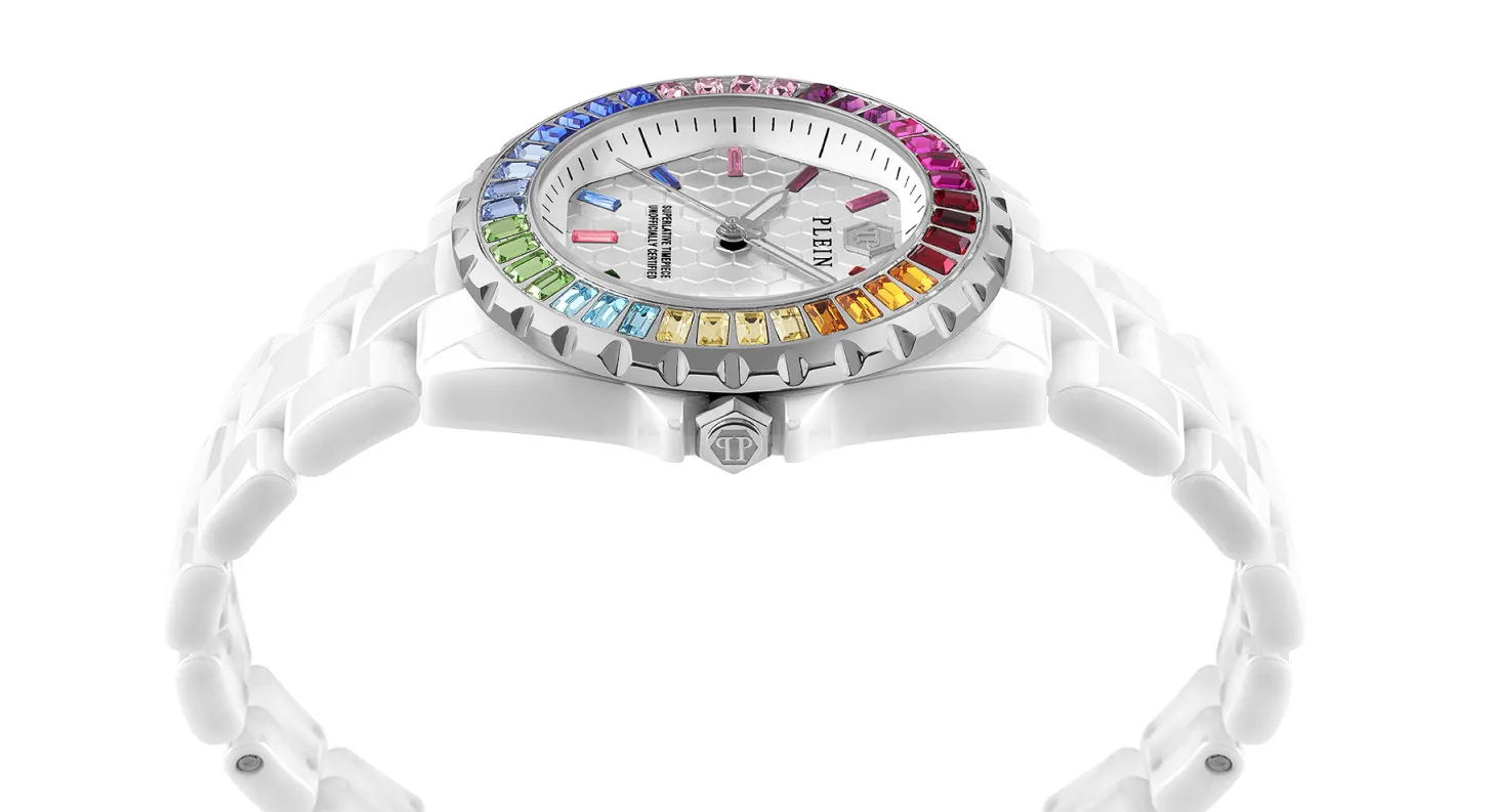 Philipp Plein Uhr Damen Heaven Weiss Keramik PWPPA0124