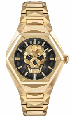 Philipp Plein Uhr Damen The $Kull Spikes Lady Gold/Schwarz PWADA0524