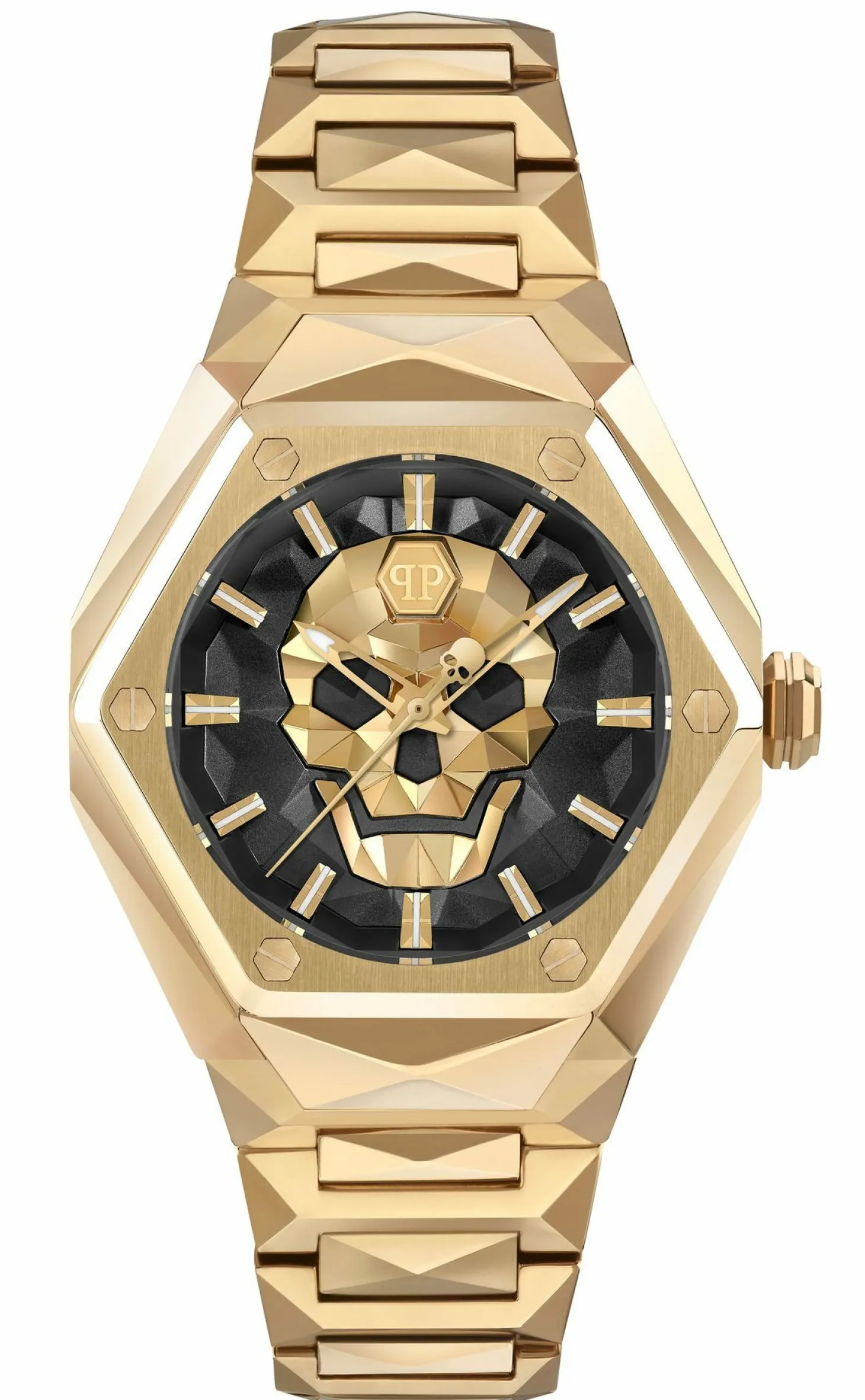Philipp Plein Uhr Damen The $Kull Spikes Lady Gold/Schwarz PWADA0524