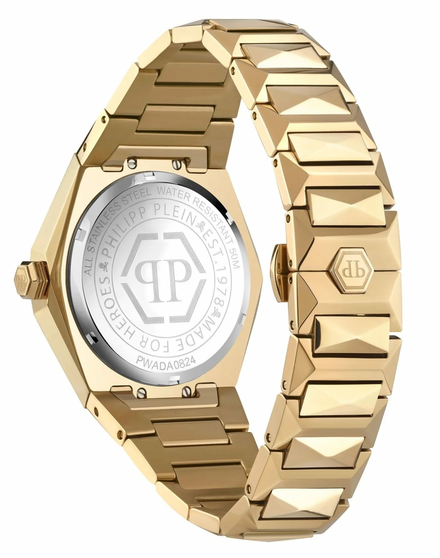 Philipp Plein Uhr Damen The $Kull Spikes Lady Gold/Schwarz PWADA0524