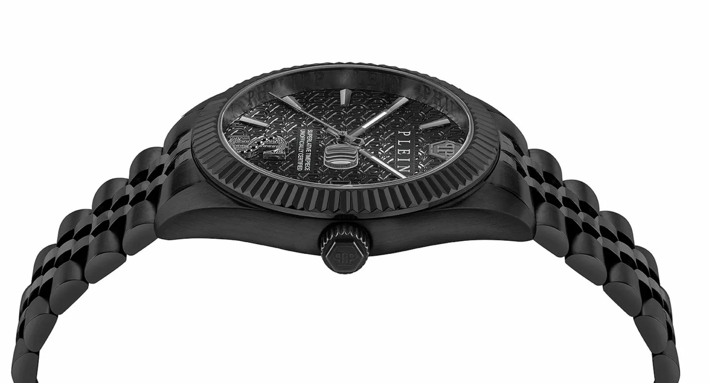 Philipp Plein Uhr Herren Date Superlative Crystal schwarz PWMFA1125