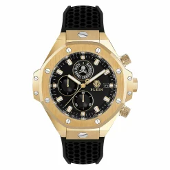 Philipp Plein Uhr Herren Plein Chrono Royal Gold/Schwarz PWLFA0325