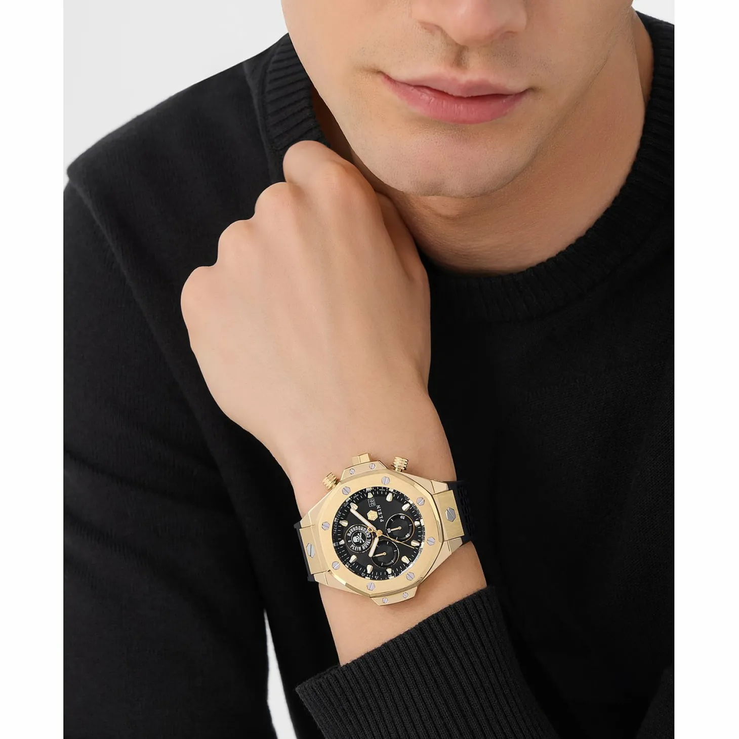 Philipp Plein Uhr Herren Plein Chrono Royal Gold/Schwarz PWLFA0325