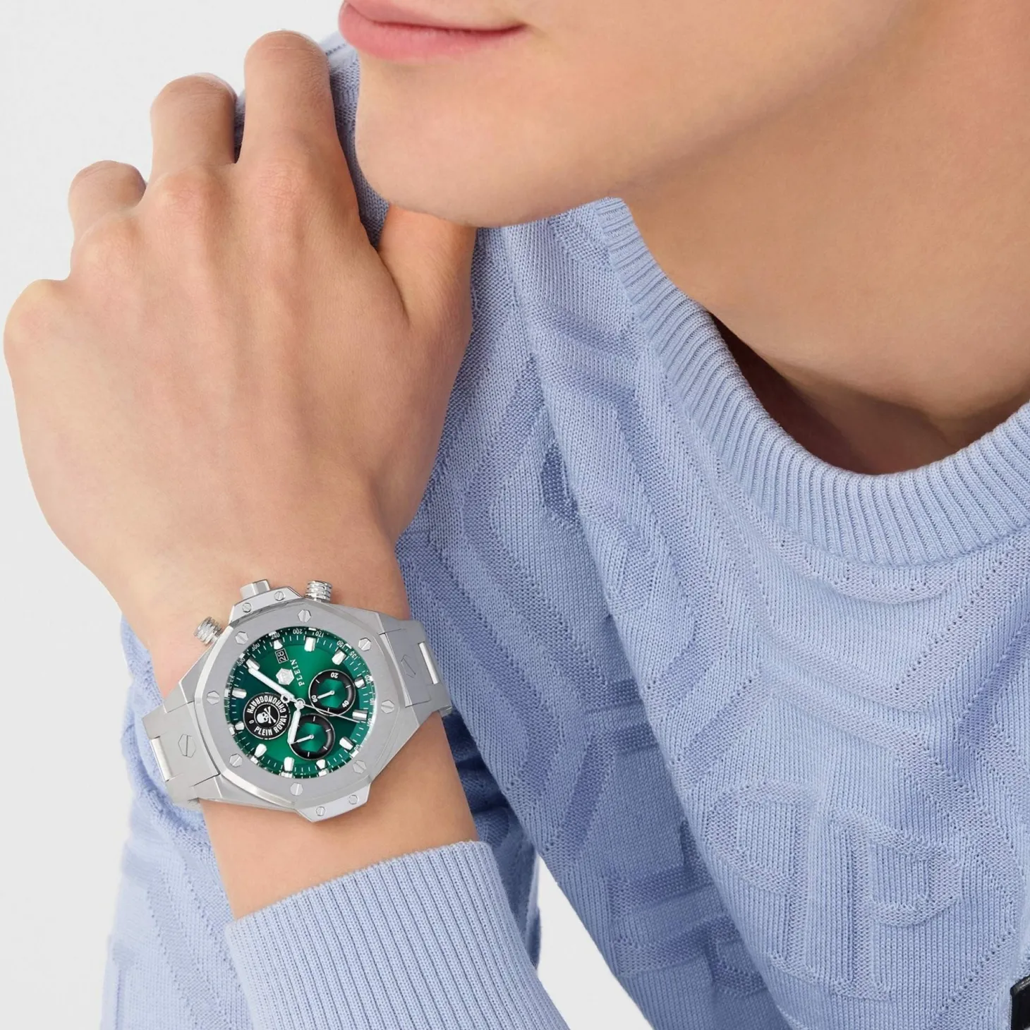 Philipp Plein Uhr Herren Plein Chrono Royal Grün/Silber PWLFA0425