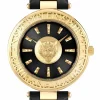 Plein Sport Damen Uhr Opium PSCEA0124 Schwarz Gold Leder 38 mm