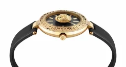 Plein Sport Damen Uhr Opium PSCEA0124 Schwarz Gold Leder 38 mm