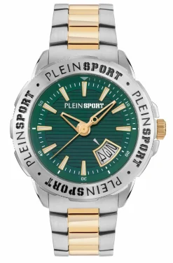 Plein Sport Herren Armbanduhr RAMPAGE PSGDA0824 Bicolor Edelstahl 44 mm