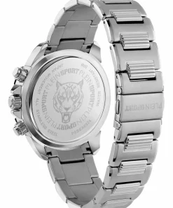 Plein Sport Herren Chronograph IMPACT PSBEA0524 Blau Edelstahl 46 mm