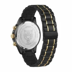 Plein Sport Herren Chronograph Glam Chrono PSMEA0624 IP Black / Bicolor 44 mm