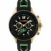 Plein Sport Herren Chronograph Warrior Tech PS6BA0424 Gold Grün Schwarz 47 mm