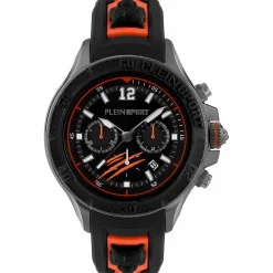 Plein Sport Herren Chronograph Warrior Tech PS6BA0324 Gunmetal / Schwarz 47,5 mm