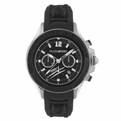 Plein Sport Herren Chronograph Warrior Tech PS6BA0124 Silber Schwarz 47,5 mm