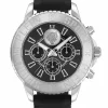 Plein Sport Herren Chronograph GLAM CHRONO PSMEA0124 Edelstahl / Silikon 44 mm