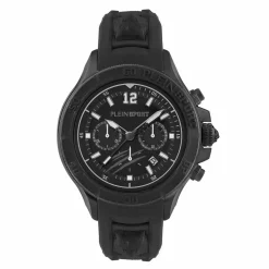 Plein Sport Herren Chronograph Warrior Tech PS6BA1024 Schwarz 47 mm